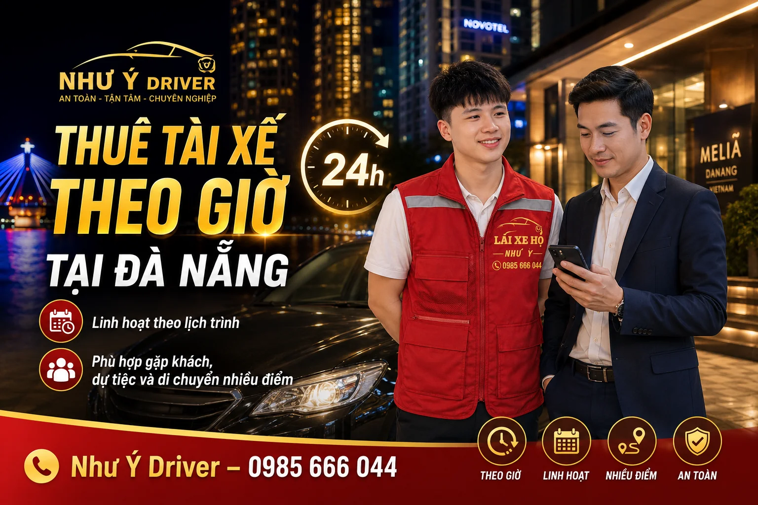 Thuê tài xế theo giờ tại Đà Nẵng
