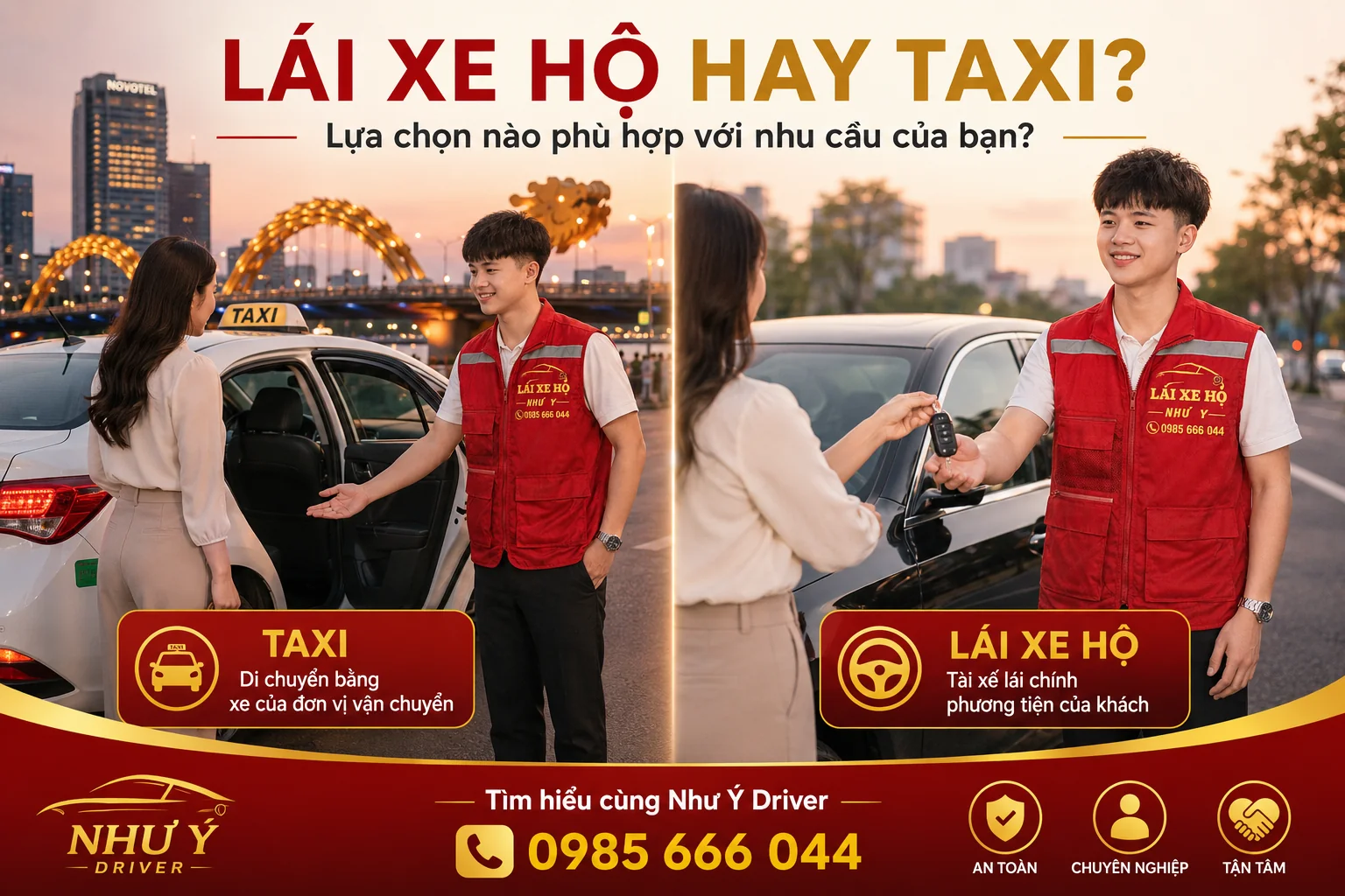 Lái xe hộ và taxi nên chọn dịch vụ nào
